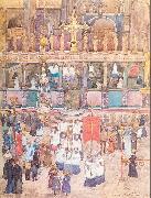 Maurice Prendergast Easter Procession St. Mark's oil